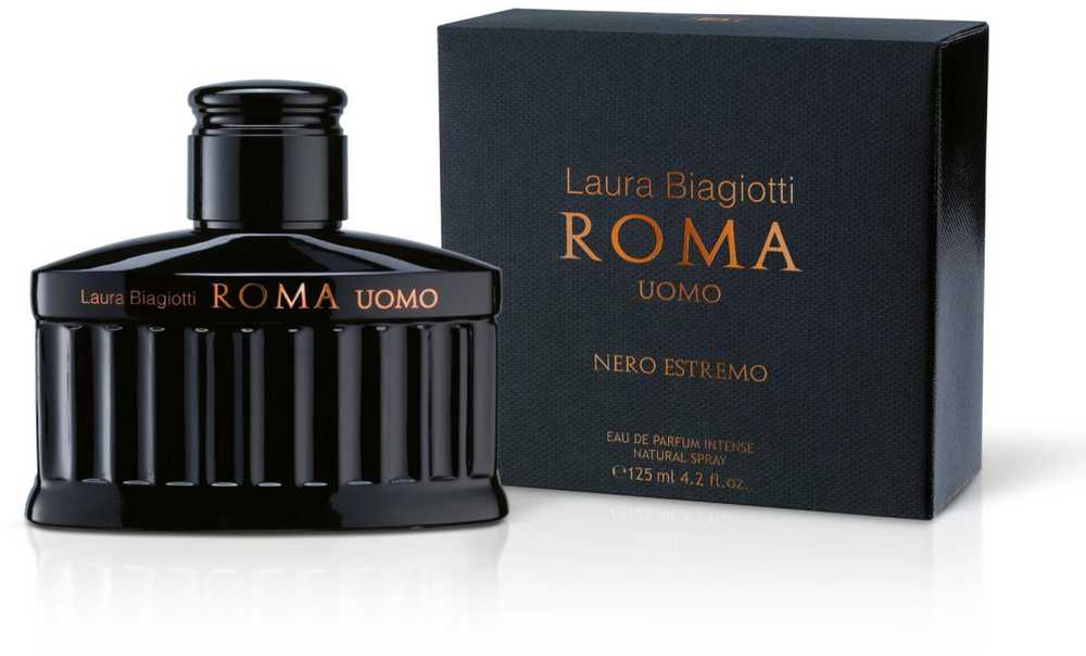 Laura Biagiotti Roma Uomo Nero Estremo EDP Intense intesyvus pardumuotas vanduo vyrams, 125 ml