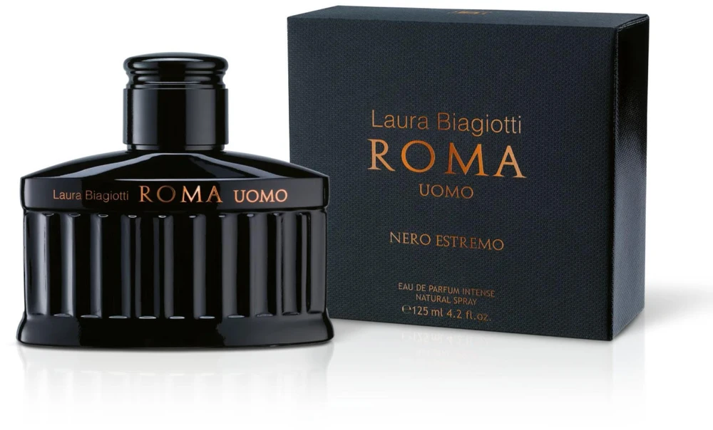 Laura Biagiotti Roma Uomo Nero Estremo EDP Intense intesyvus pardumuotas vanduo vyrams, 125 ml