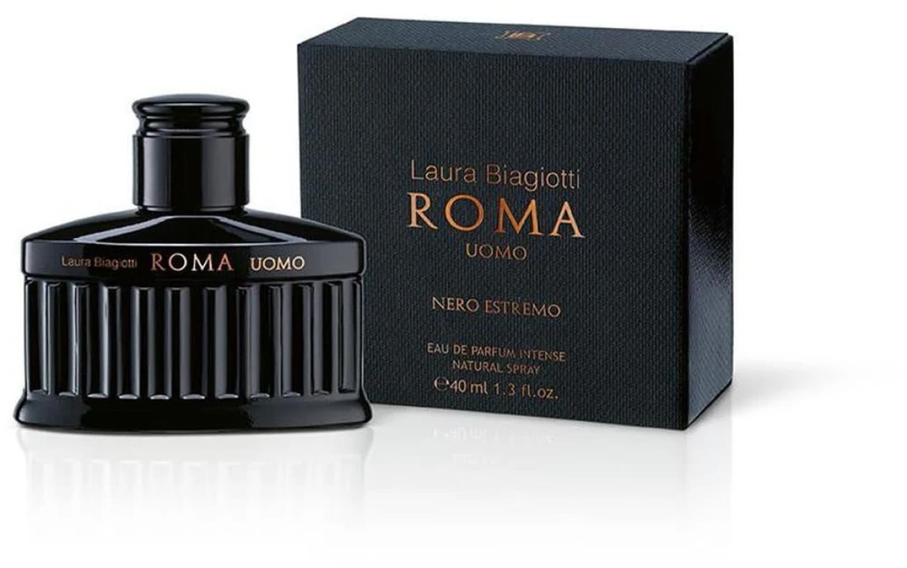 Laura Biagiotti Roma Uomo Nero Estremo Intense EDP parfumuotas vanduo vyrams, 40 ml