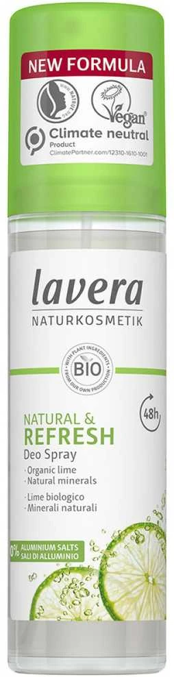 Lavera gaivinantis dezodorantas purškiklis su laimo kvapu Refresh (Deo Purškiklis), 75 ml