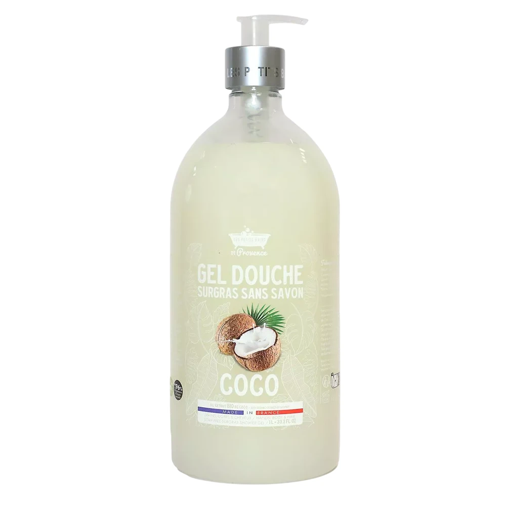 Les Petites Bains de Provence Coconut Dušo želė For Sensitive Skin, 1000 ml