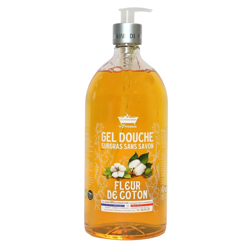 Les Petites Bains de Provence Fleur de Coton Dušo želė For Sensitive Skin, 1000 ml
