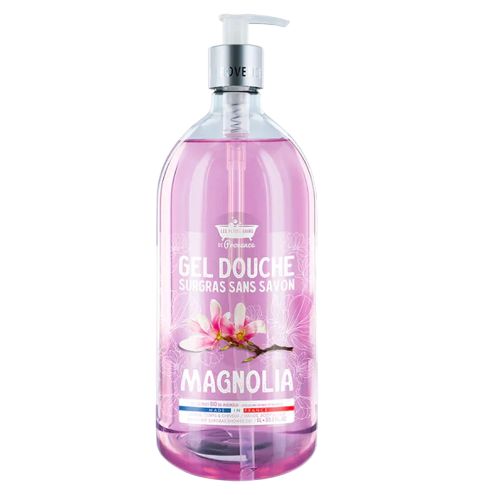 Les Petites Bains de Provence Magnolia Dušo želė For Body Face & Hair For Sensitive Skin, 1000 ml
