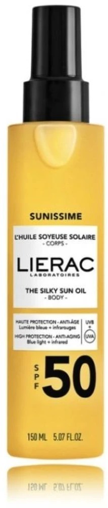 Lierac Paris Lierac Sunissime The Silky Sun Oil SPF 50 apsauginis ir įdegį stiprinantis aliejus kūnui, 150 ml