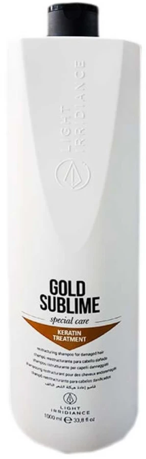 Light Irridiance Gold Sublime Šampūnas su Keratinu, turi gydomąjį poveikį, 1000ml
