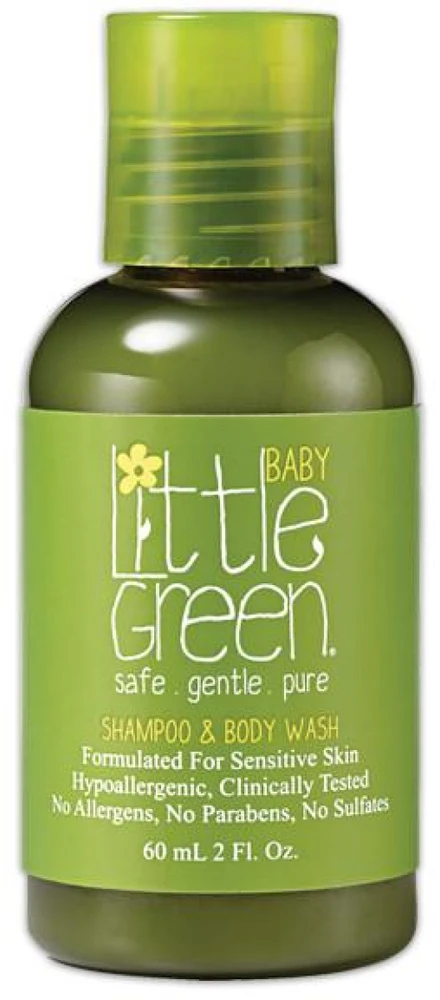 Little Green Little Žalias Little Žalias BABY Šampūnas & Kūno prausiklis šampūnas ir kūno prausiklis 2in1 kūdikiams, 60 ml