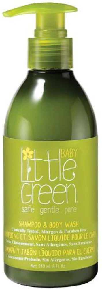 Little Green Little Žalias Little Žalias BABY Šampūnas & Kūno prausiklis šampon a sprchový gel v jednom pro děti 0-3, 240 ml