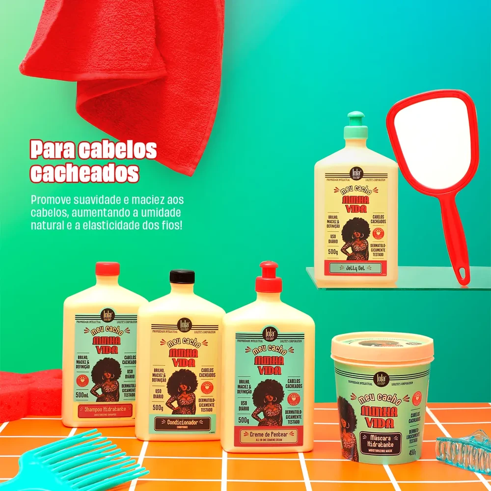 Lola Cosmetics Lola from Rio Meu Cacho Minha Vida Šampūnas Hidratante Moisturizing Šampūnas šampūnas garbanotiems plaukams, 500 ml