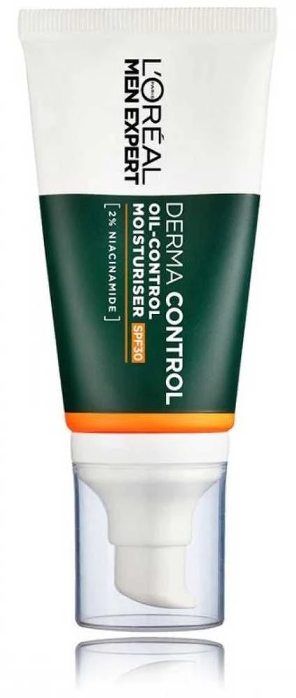 L'Oreal Paris Men Expert Derma Control Oil-Control Moisturiser SPF 30 drėkinamasis veido kremas vyrams, 40 ml