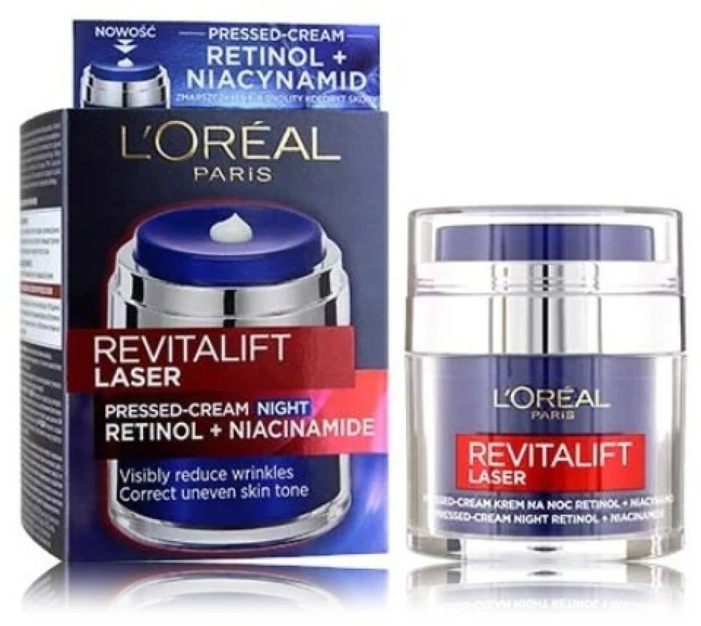 KREMAS L'ORÉAL_Revitalift lazerinis Pressed-Kreminis raukšles mažinantis naktinis kremas 50ml