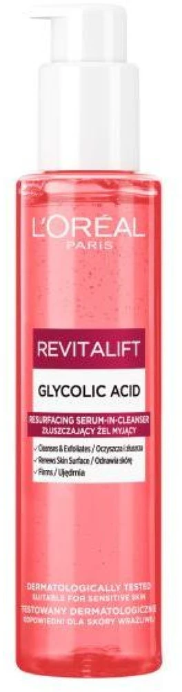L'Oreal Paris Revitalift Resurfacing Serum-In-Valiklis valomoji veido želė, 150 ml