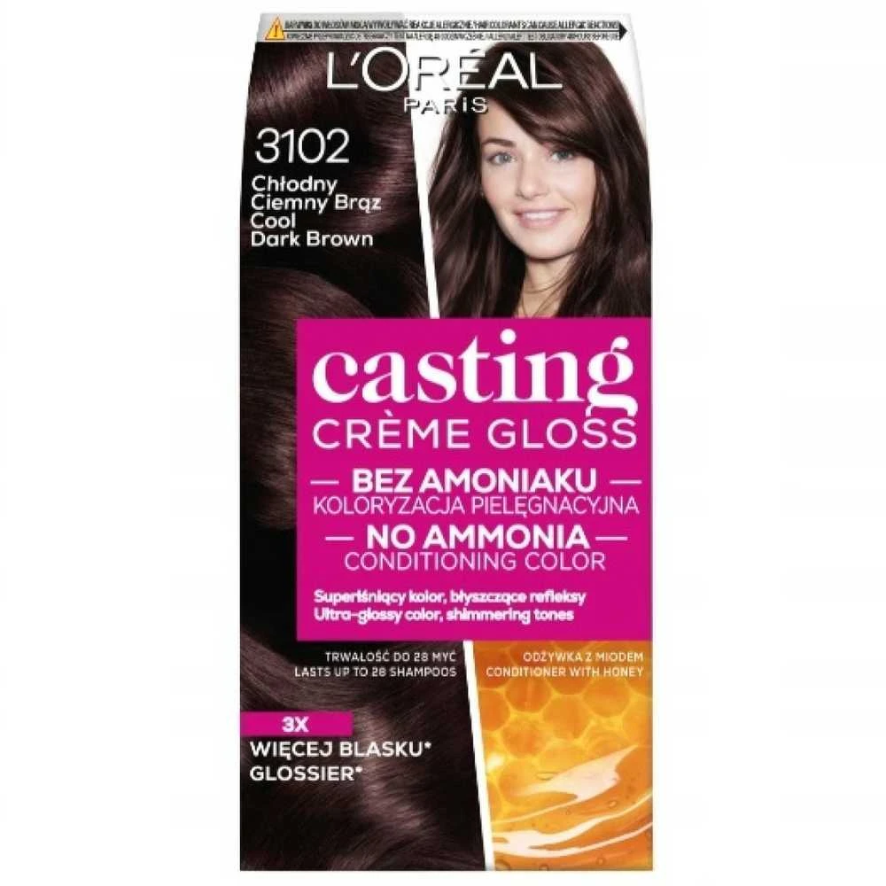 L'Oreal Casting Creme Gloss 3102 tamsiai rudi dažai