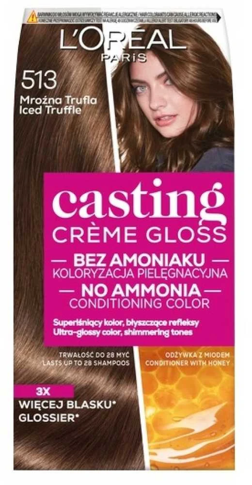 L'Oreal Casting Creme Gloss 513 Mroźna Trufla pakuotės priekis
