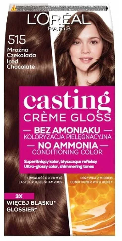 L'Oreal 515 šokoladiniai plaukų dažai pakuotė