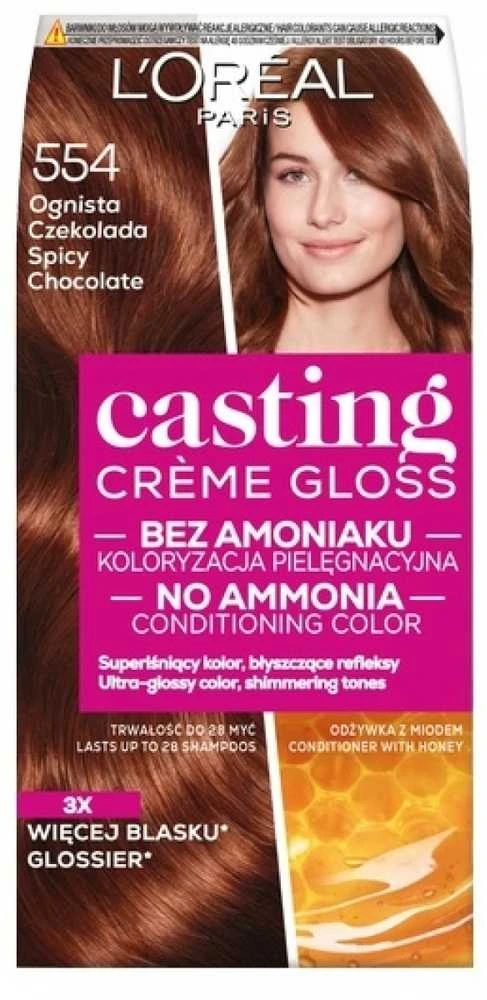L'Oreal 554 Fiery Chocolate dažų pakuotė