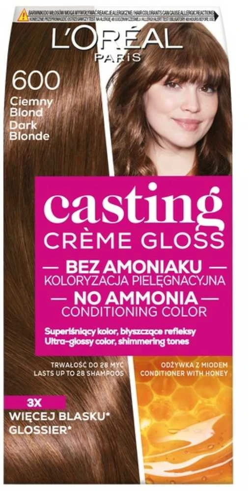 L'Oreal Casting Creme Gloss 600 Dark Blonde dažų pakuotė
