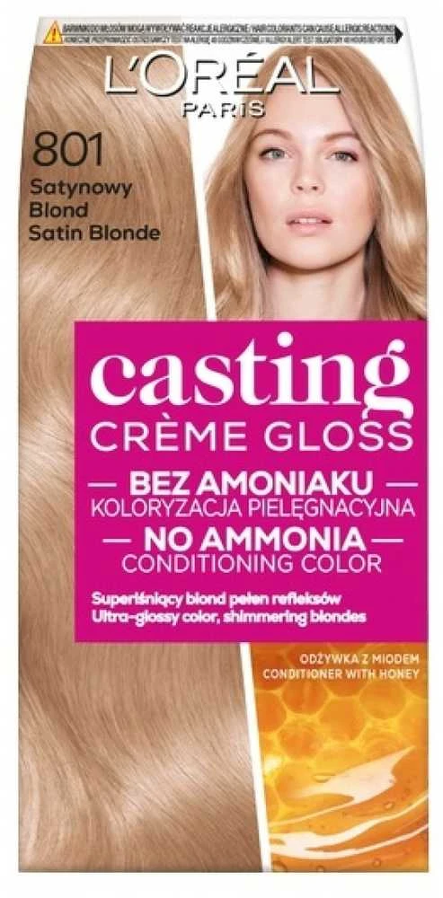 L'Oreal Casting Creme Gloss 801 plaukų dažų pakuotė