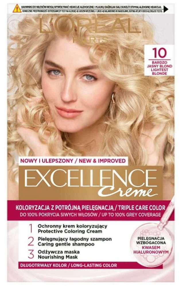 L'Oreal Paris Excellence Creme 10 labai šviesus blondinas