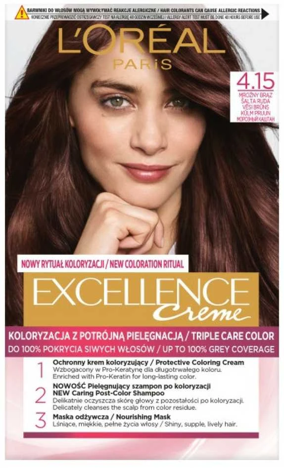 L'Oreal Excellence Creme 4.15 Frosty Brown pakuotė