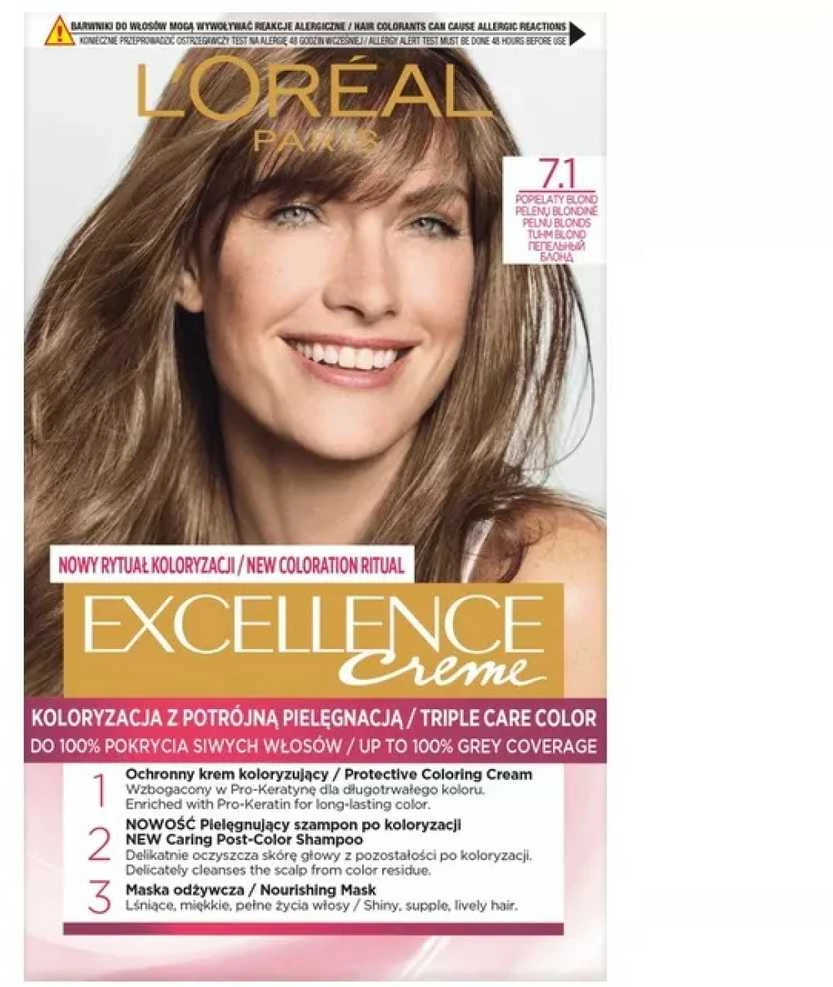 L'Oreal Excellence Creme 7.1 pakuotės atvaizdas