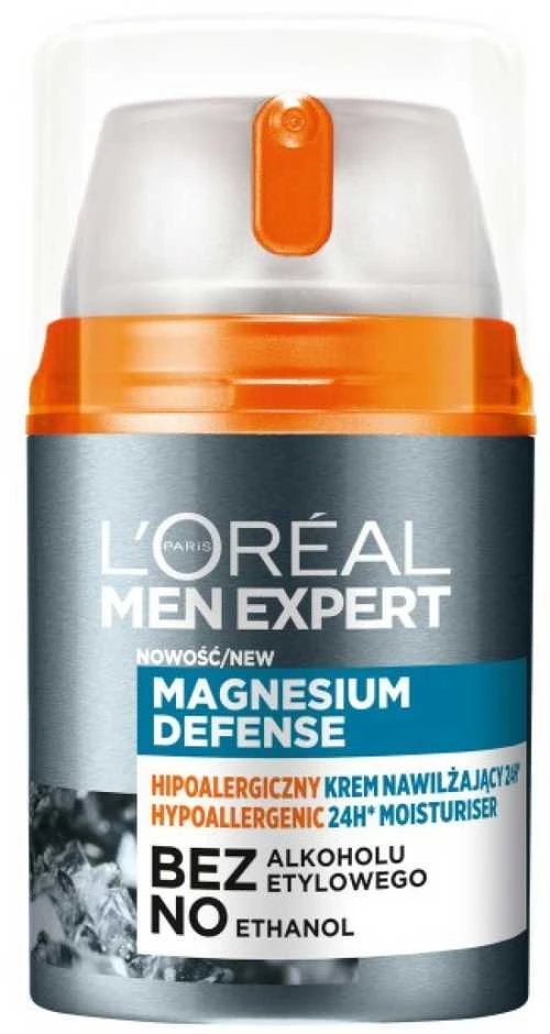 L'Oreal Paris Men Expert Magnesium Defense veido priežiūros priemonė, 50 ml