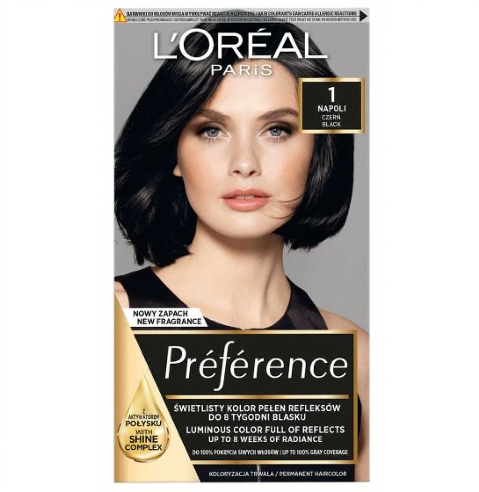 L'Oreal Preference Naples 1 juodi plaukų dažai