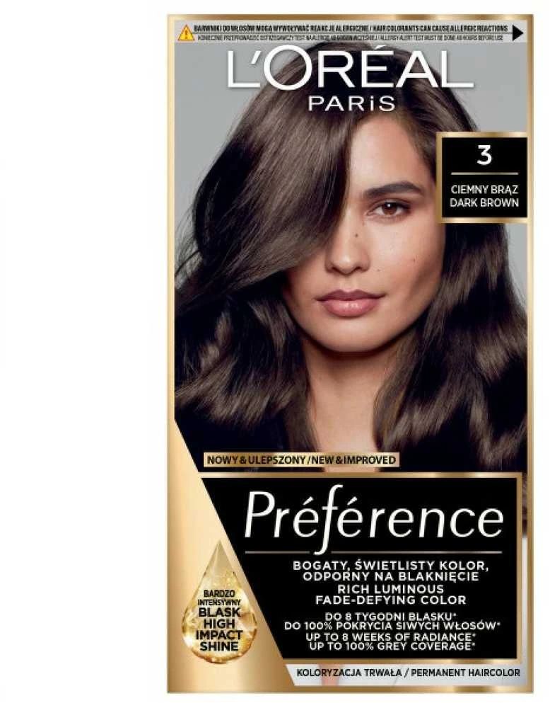 „L'Oreal Paris Preference 3“ tamsiai ruda
