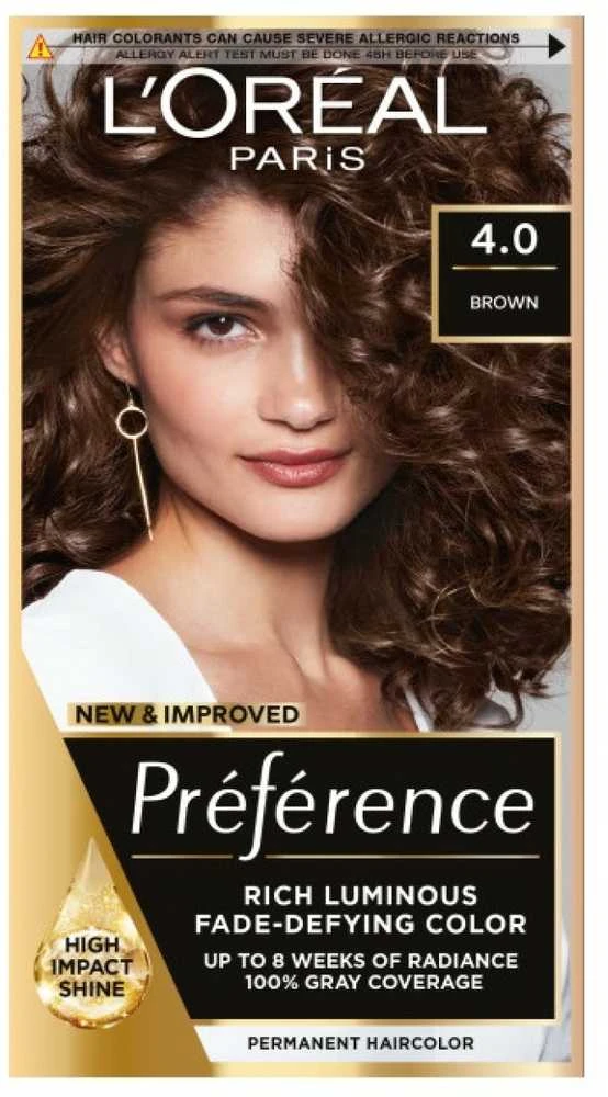 L'Oreal Preference 4.0 plaukų dažų pakuotė