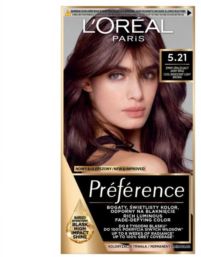 L'Oreal Preference 5.21 rudų plaukų dažų pakuotė