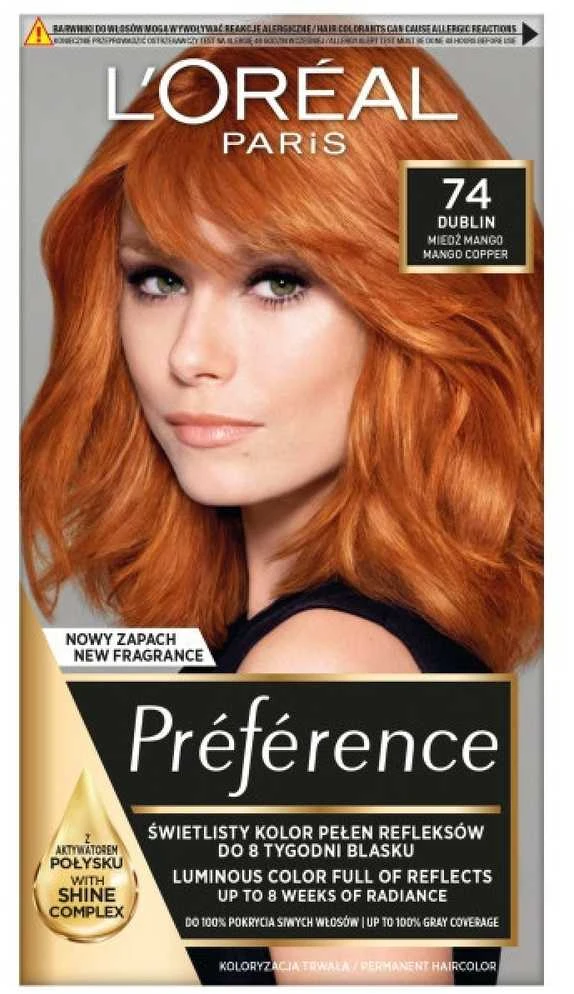 L'Oreal Preference 74 Mango pakuotė