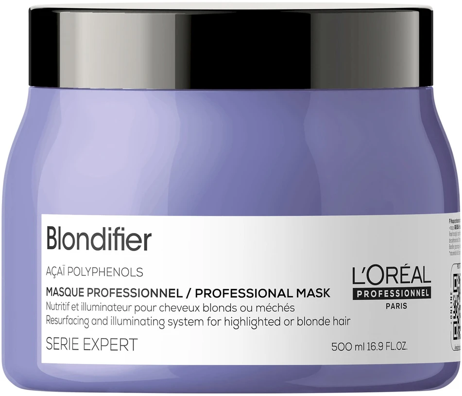 L'Oreal Professionnel Serie Expert Blondifier Acai Polyphenols plaukų kaukė, atkurianti ir skaistinanti odą, 500 ml