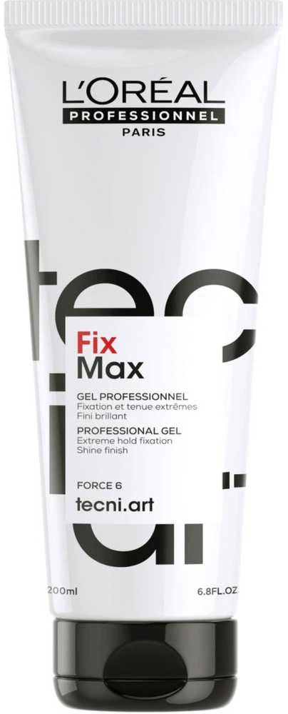 Stiprios fiksacijos plaukų želė L'oreal Professionnel Tecni Art Fix Max Gel 200 ml