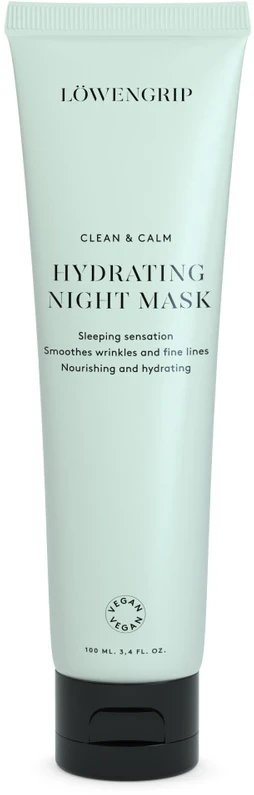 Löwengrip Clean & Calm Hydrating Night Mask drėkinamoji naktinė veido kaukė, 100 ml