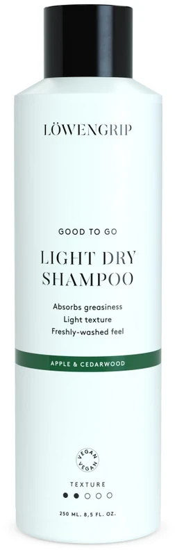 Löwengrip Good To Go Light Sausas šampūnas Apple & Cedarwood sausas šampūnas, 250 ml