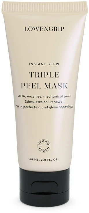 Löwengrip Instant Glow Triple Peel Mask trigubo poveikio eksfoliuojanti veido kaukė, 60 ml
