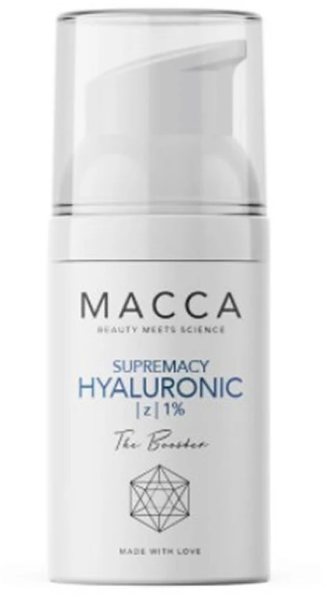 Intensyviai drėkinantis stiprinamasis serumas "Macca Supremacy Hyaluronic 0,25% The Booster" 30ml