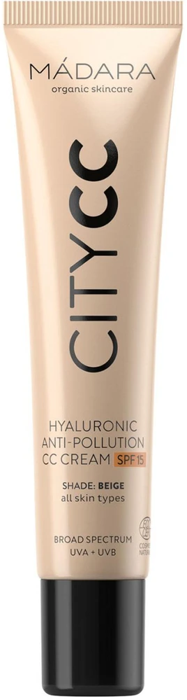 Mádara Madara City Cc Crema Cc Anti-Polucion Hyaluronic CC kremas su Spf15 rusvai gelsvas 40ml