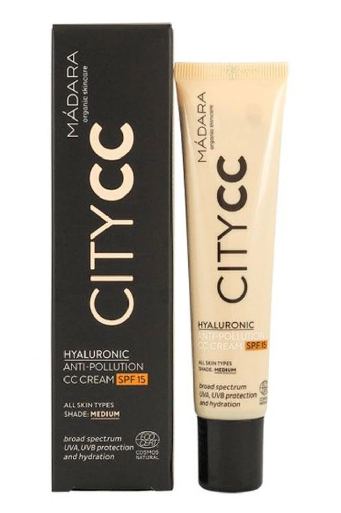 "Mádara CityCC Hyaluronic Anti-Pollution CC Kreminis Spf15 Medium CC kremas veidui 40 ml