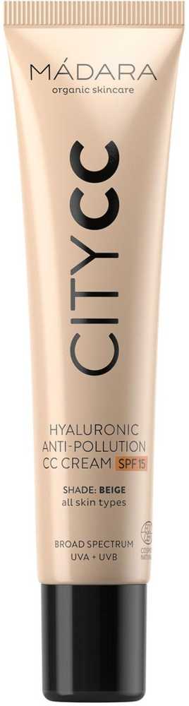 Mádara Madara City Cc Crema Cc Anti-Polucion Hyaluronic CC kremas su Spf15 rusvai gelsvas 40ml