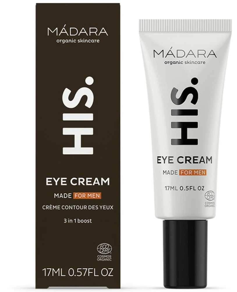 MÁDARA HIS. Paakių kremas For Men paakių kremas vyrams su kofeinu, 17 ml