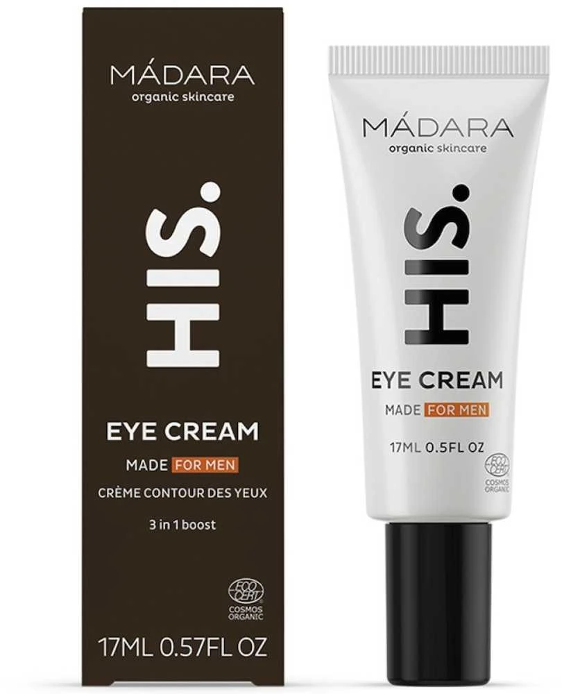 MÁDARA HIS. Paakių kremas For Men paakių kremas vyrams su kofeinu, 17 ml