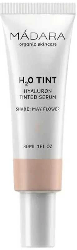 Madara H2O Tint Tinted Hyaluronic Serum atspalvį suteikiantis veido serumas, atspalvis: 1 May Flower, 30 ml