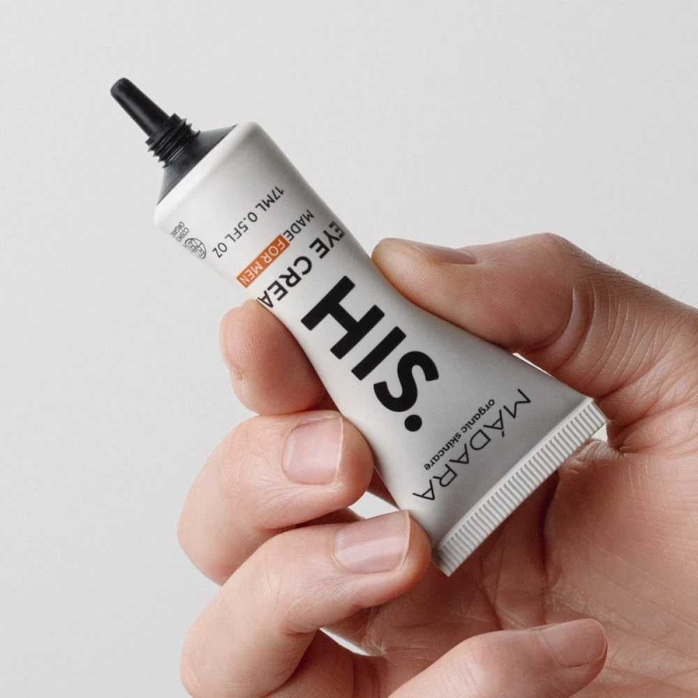MÁDARA HIS. Paakių kremas For Men paakių kremas vyrams su kofeinu, 17 ml