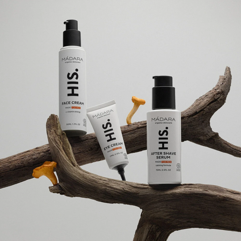 MÁDARA HIS. Paakių kremas For Men paakių kremas vyrams su kofeinu, 17 ml