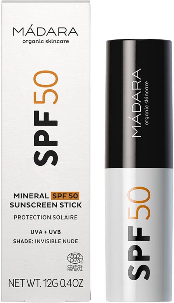 Madara SPF50 Mineral Sunscreen Stick apsauginis pieštukas, 12 g