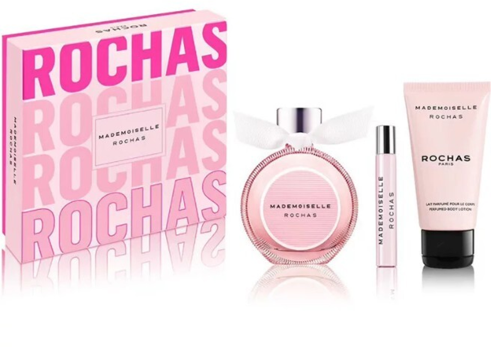 Mademoiselle Rochas EDP parfumuotas vanduo moterims, 50 ml + kūno losjonas, 50 ml + EDP 7,5 ml