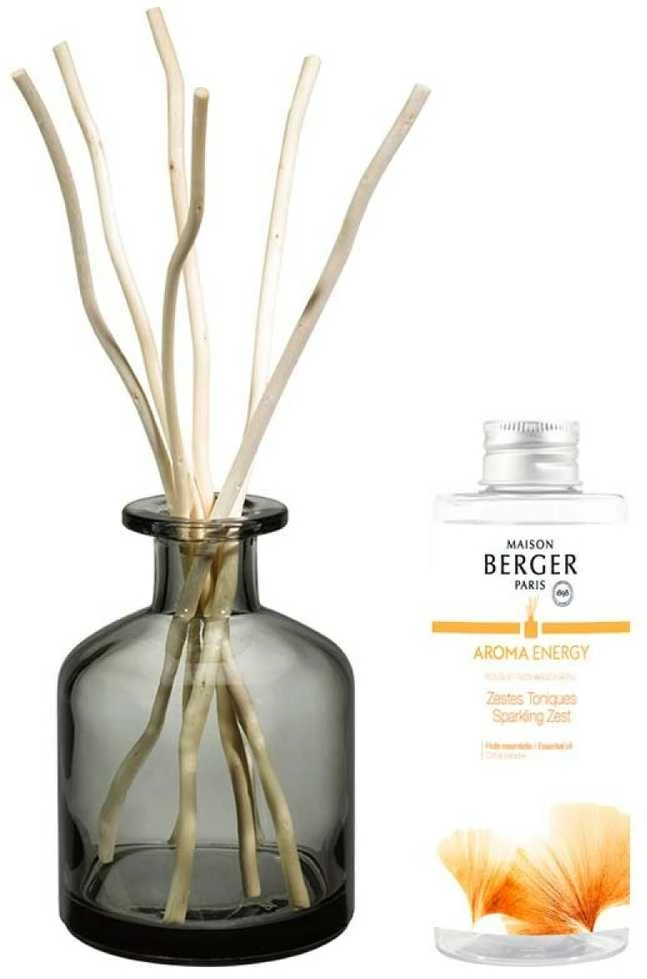 „Maison Berger Paris“ dovanų rinkinys „Aroma Energy“ difuzorius pilka + papildymas „Fresh Tonikas“, 200 ml
