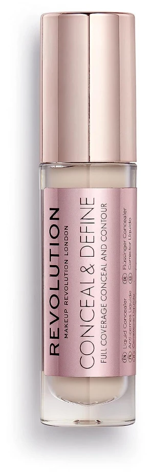 Makeup Revolution Conceal & Define korekcinis skystas maskuoklis C1, 4 g