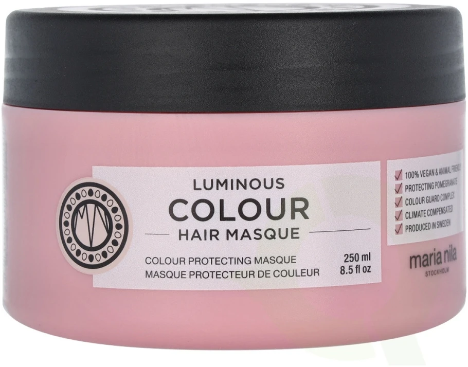 Maria Nila Luminous Colour Masque spindesio suteikianti kaukė dažytiems plaukams, 250 ml