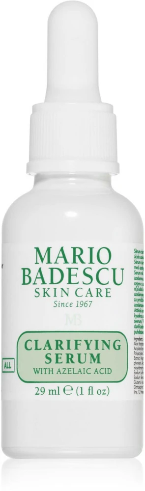 Mario Badescu Gaivinantis Serum With Azelaic Acid serumas probleminei, aknės paveiktai odai, 29 ml